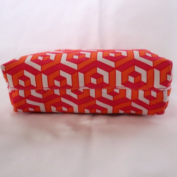 Clinique J. Adler Pink Geometric Cosmetic Toiletry Makeup Travel Zipper Bag - Picture 6 of 9
